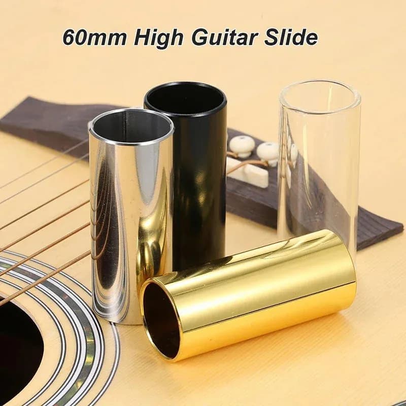 Barra scorrevole per chitarra da 60 mm in acciaio inossidabile/plastica, per ukulele e strumenti a corda
