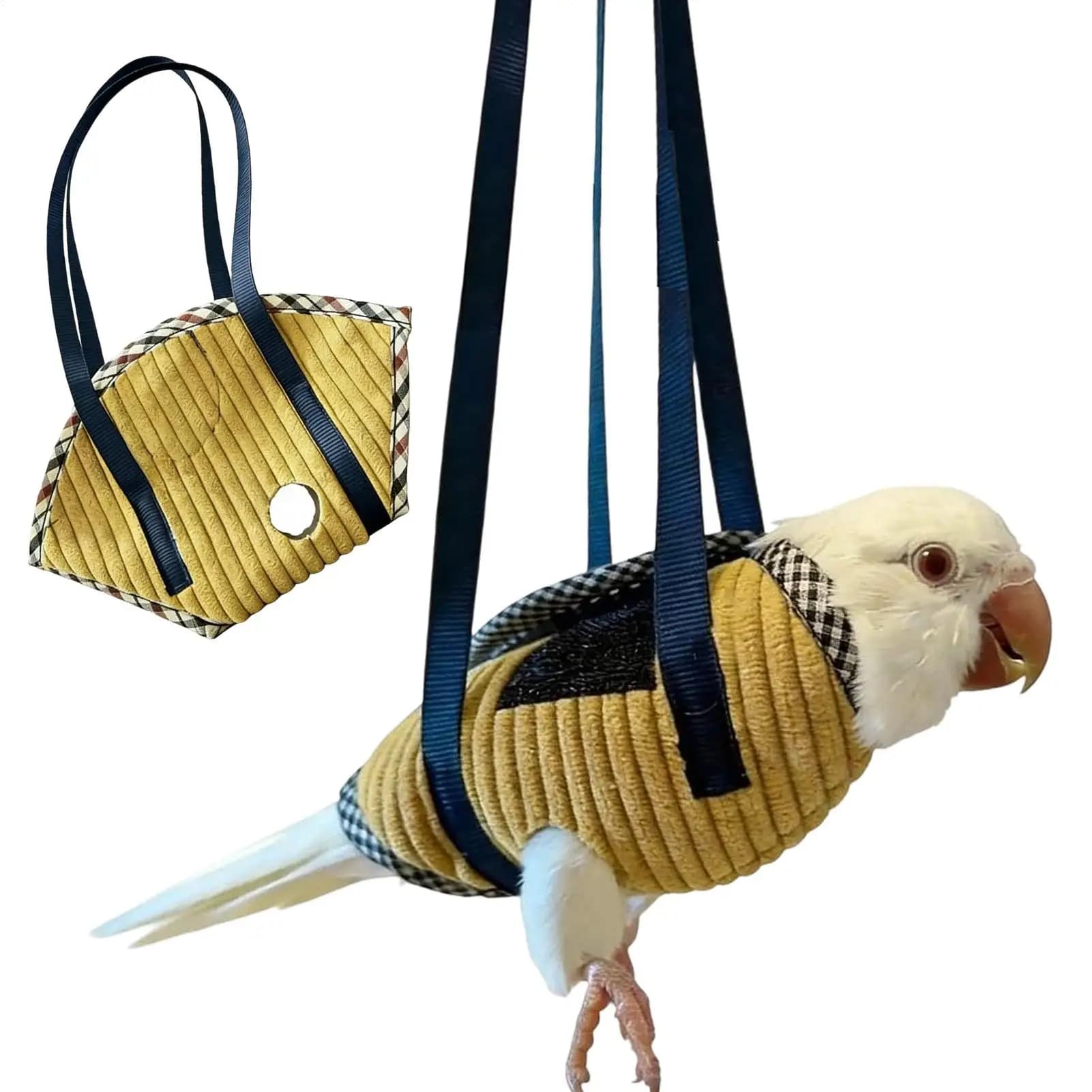 Zaino Trasportino per Uccelli Traspirante Anti-Fuga, Borsa a Gilet per Pappagalli, Borsa per Uccelli per Cocco, Lovebird, Uso Quotidiano, Campeggio, Ciclismo
