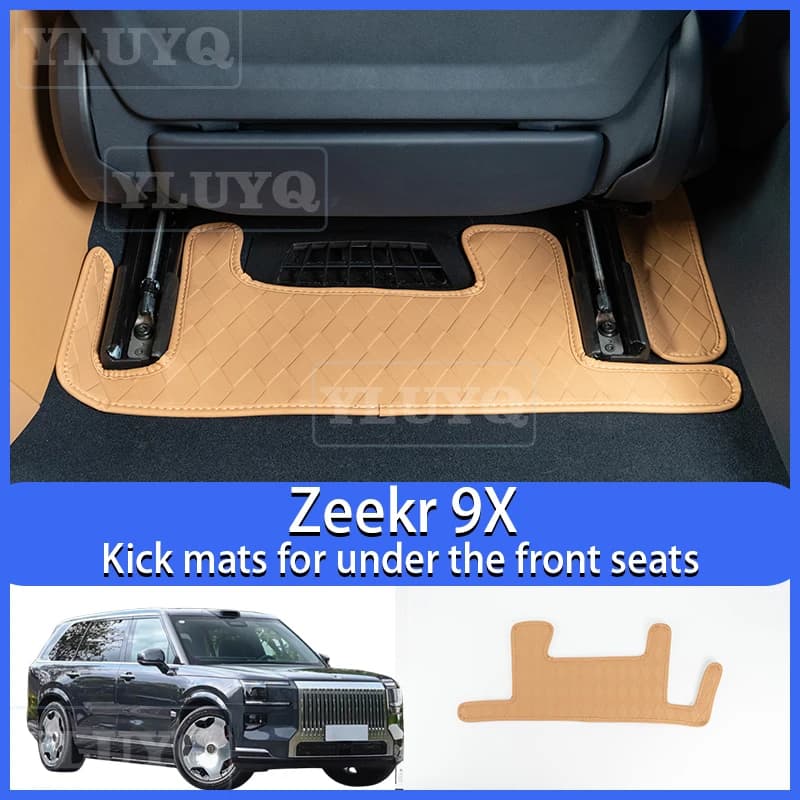 ZEEKR 9X Front Seat Kick-Proof Mat, Anti-Wear Protective Pad for Under Seat Interior Accessories