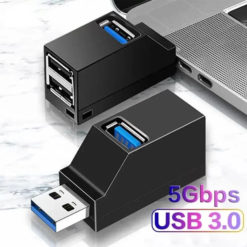 Adattatore HUB USB 3.0 2.0 Extender Splitter portatile in linea a 3 porte Hub ad alta velocità Trasferimento dati ad alta velocità per PC portatile