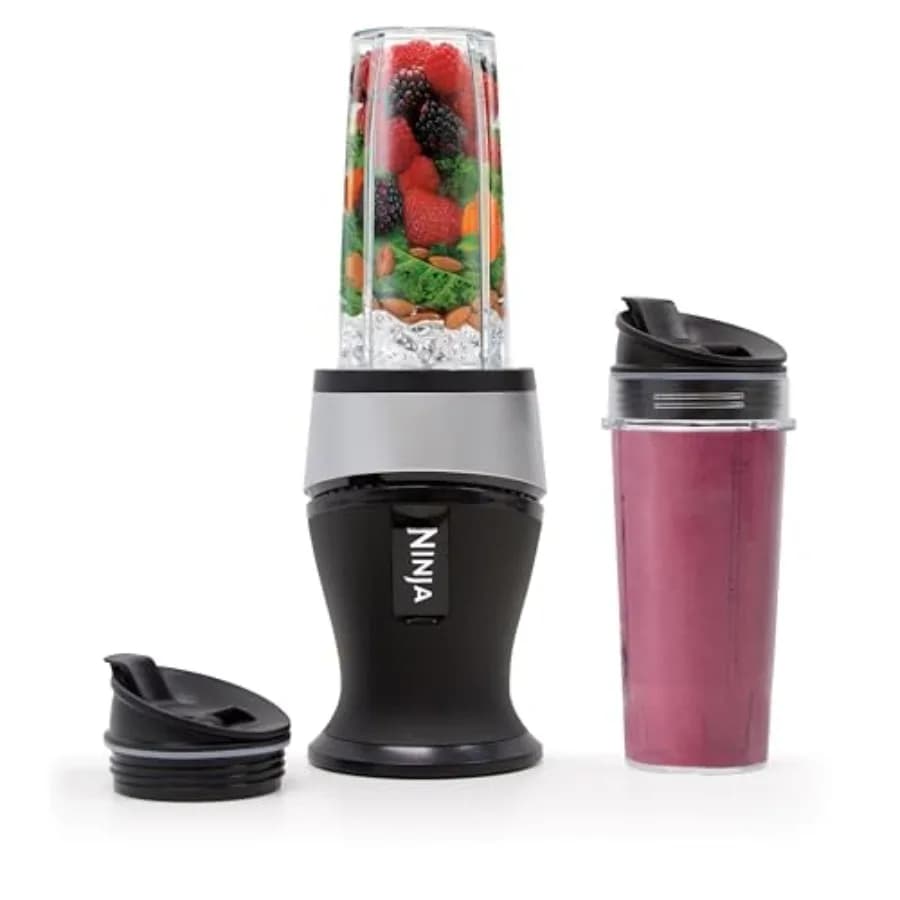 Frullatore Personale Compatto Portatile per Frullati e Bevande Congelate, Include 2 Contenitori da 16 oz Bicchieri da Asporto con Beccuccio L