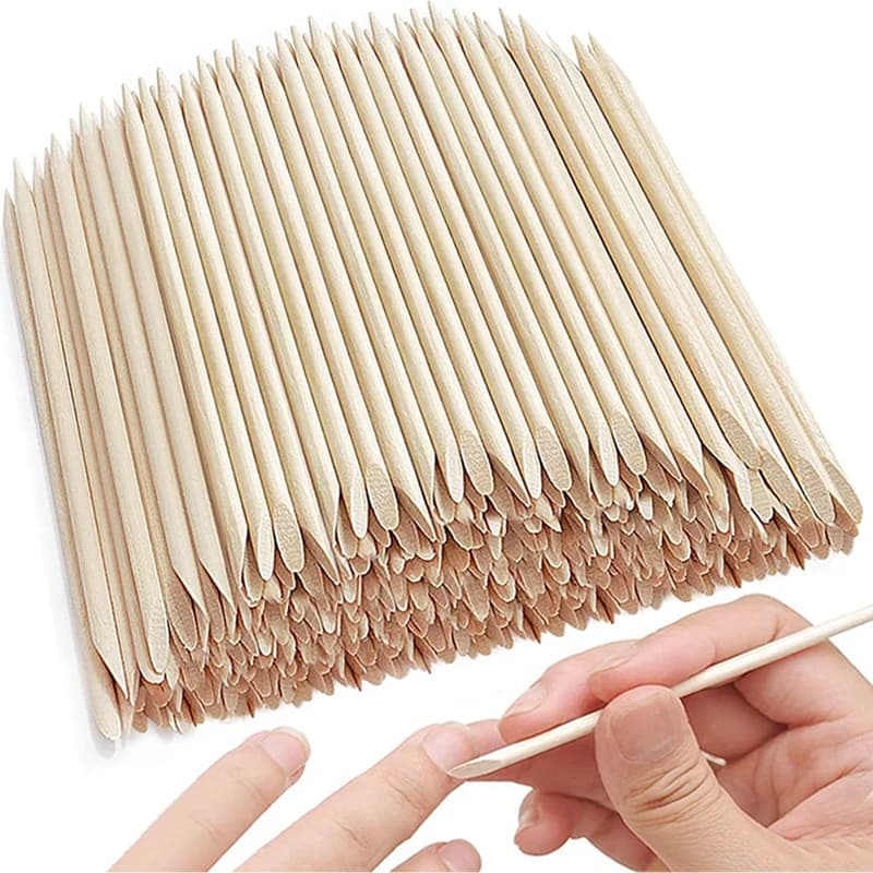 100/50pcs Nail Art Pusher Orange Wood Sticks Pusher Remove Strass Stiffing Removal Manicure Pedicure Care Tools
