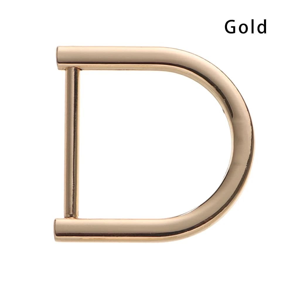 Belt Handle Metal Detachable Shoulder Webbing Buckle Leather Craft Clasp Screw Rings Buckle Bag Loop D Ring Buckle