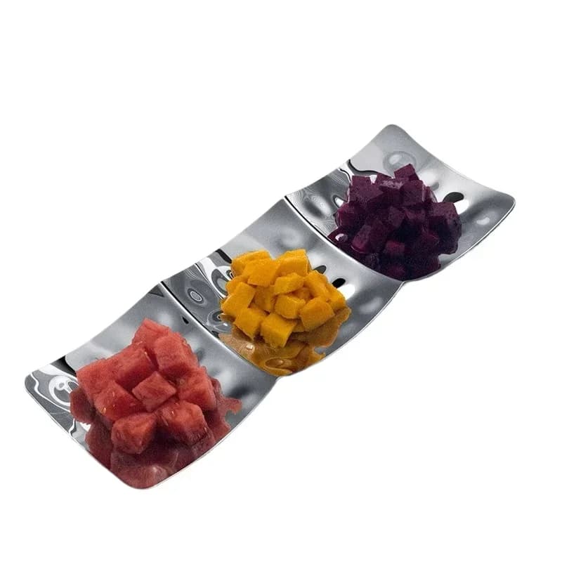 Piatto da portata europeo per frutta, piatto creativo di lusso leggero per snack, vassoio a griglia per caramelle, frutta secca e noci