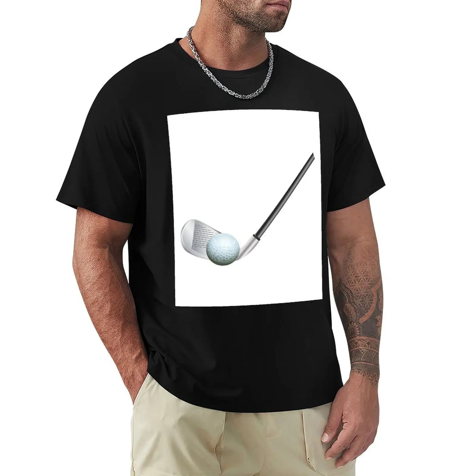 Golf stick and ball T-Shirt t shirt man casual T-Shirt