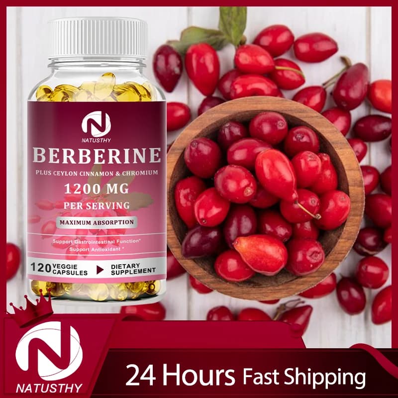 Natural Ceylon Cinnamon Capsules Berberin extract Supports cardiovascular and gastrointestinal function Weight management aid