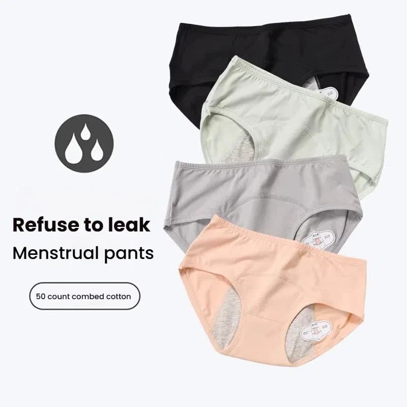 3 pezzi da donna a vita media a prova di perdite biancheria intima mestruale in cotone antibatterico confortevole mutandine traspiranti slip lingerie sexy