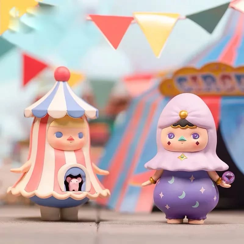 POP MART PUCKY Serie Fata Circo Cieco Scatola Casuale Giocattoli Bambola Scatola Mistero Carino Ornamenti Per Il Desktop Figura Anime Raccogliere Il Regalo Delle Ragazze