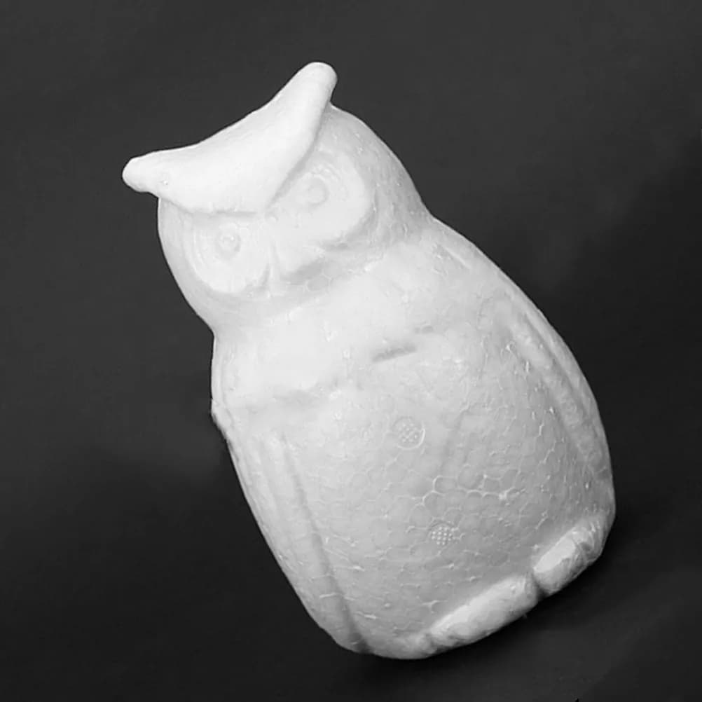 3Pcs 15Cm Lightweight Foam Owl Shape for Creative Painting Craft Projects Family DIY Fun Educational Animal Ornament Halloween