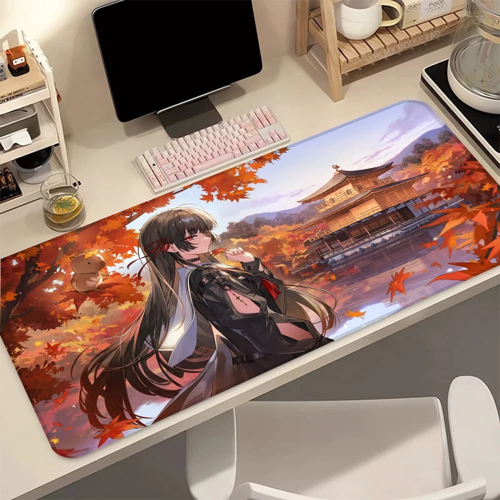 Wuthering Waves Chisa Anime 800x400mm mouse pad, anti-swimming desk mat with rubber base, perfect gift for anime game collectors