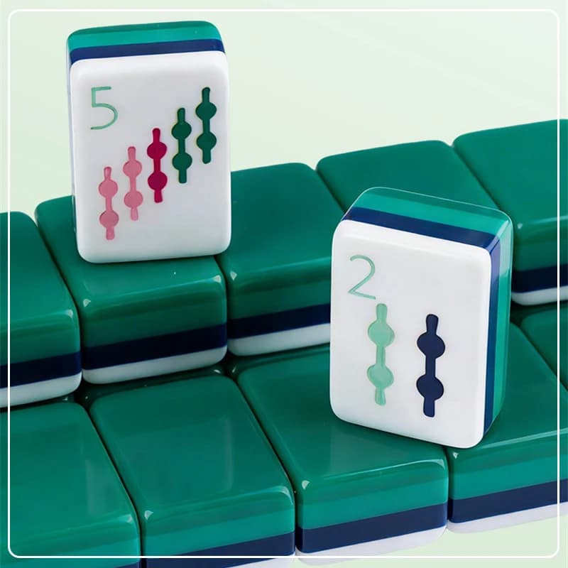 America Mahjong Set, Family Table Game, High Quality Acrylic Mahjong, Size 32 Four Layer Color 160pcs Hand Rubbing Mahjong Tiles