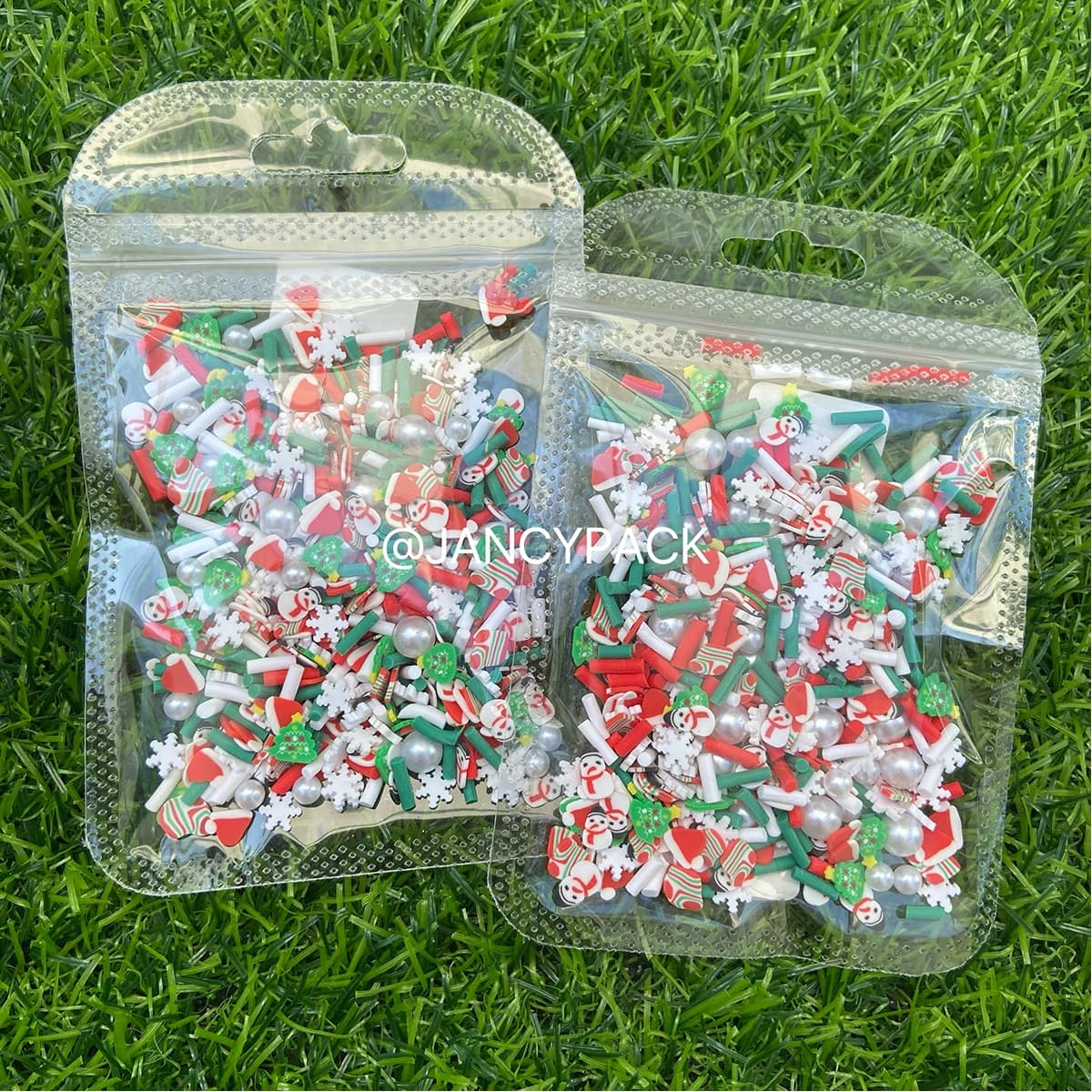 Ciondoli per nail art Kawaii Albero di Natale Decorazione a fetta di argilla morbida polimerica San Valentino Capodanno Accessori per unghie Forniture per manicure