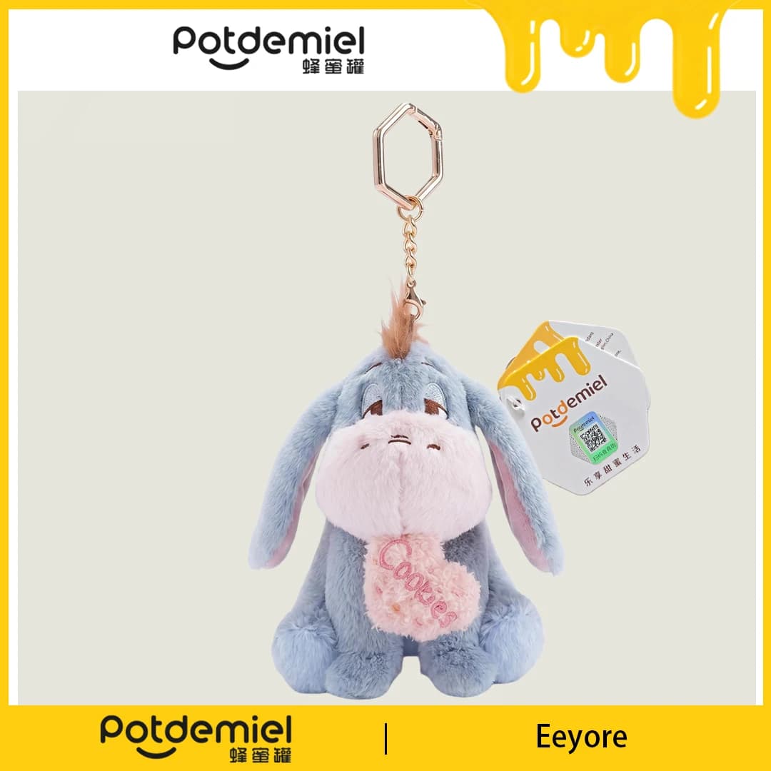 Potdemiel Disney Winnie the Pooh Eeyore Plush Key Ring Popular Chic Cartoon Ornament Gift For Teen Girls Daily Bag Wallet Decor