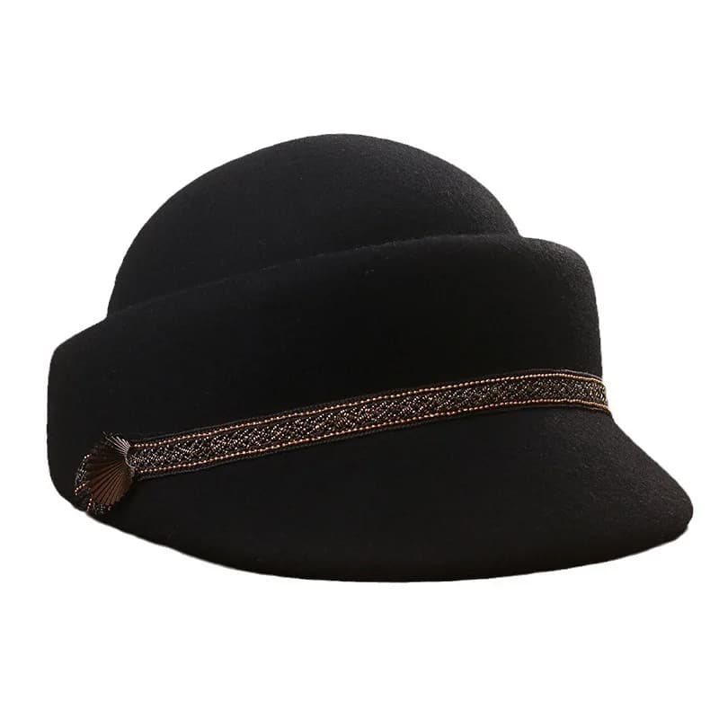 Moda donna uomo marinaio nero berretto da donna berretto da capitano cappello ottagonale da viaggio
