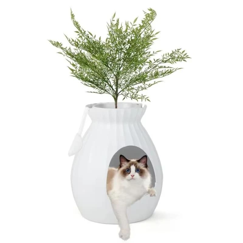 Lettiera elettronica per gatti Smart Plant con accessori per deodorizzazione e sterilizzazione