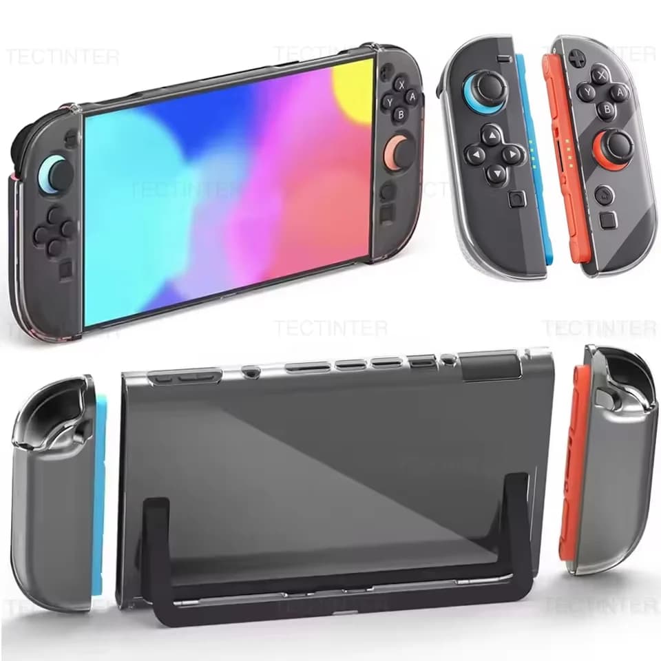 Custodia protettiva trasparente in TPU + PC per console Nintendo Switch 2 Custodia protettiva antiurto per accessori NS Switch 2