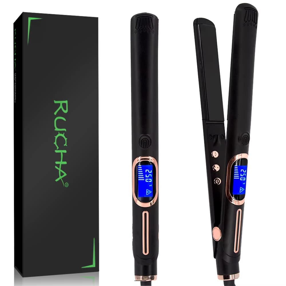Professional 1 Inch High Temperature 480 °F Styler Hair Plate for Double Voltage Hair with Flat Iron for Keratin Treatment