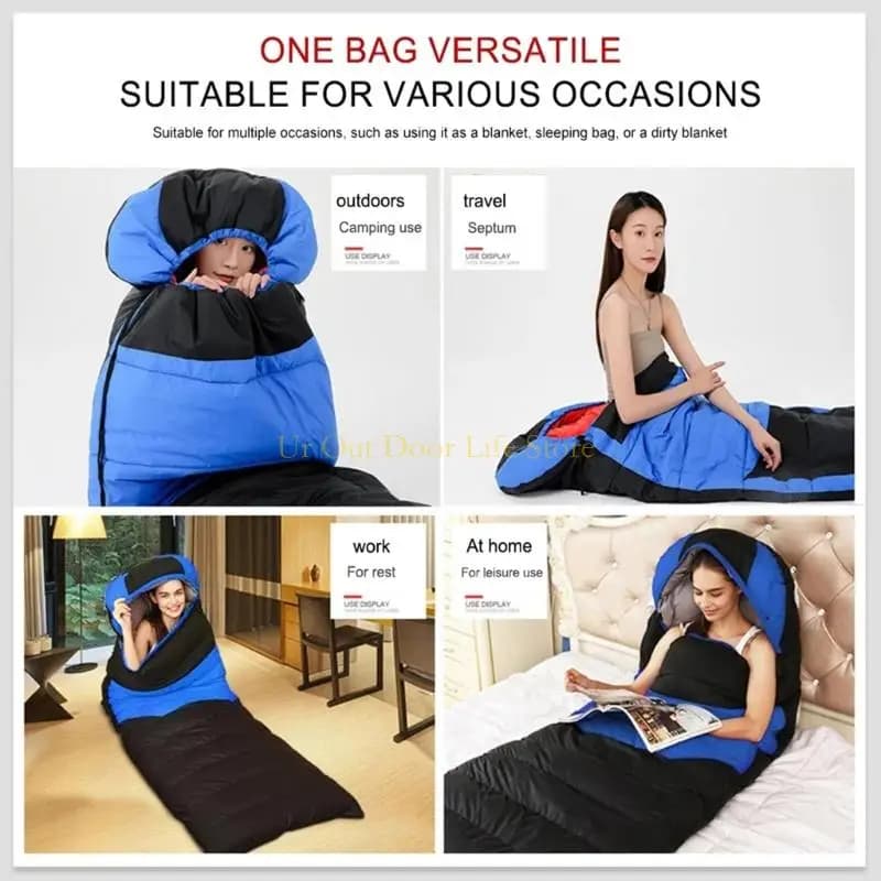 Flexible rope for heated camping bag with portable USB drive from 77
