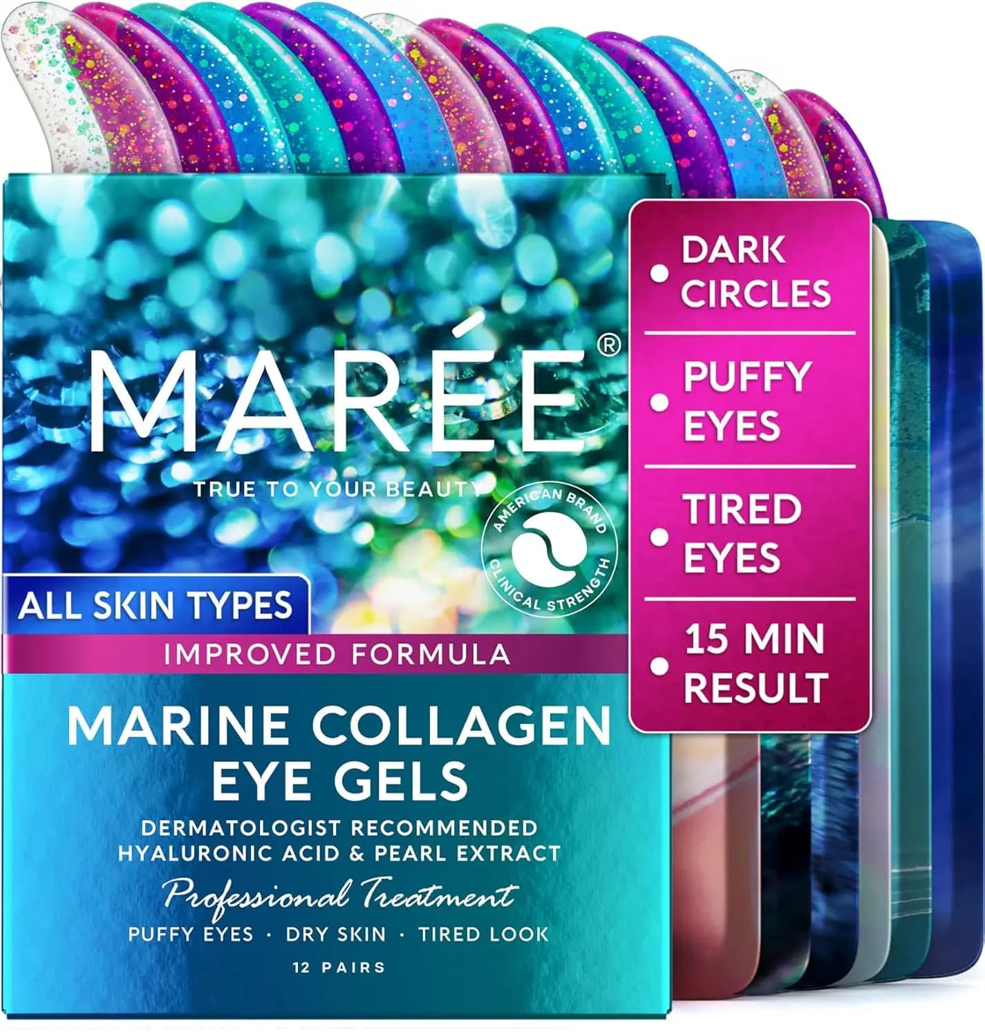 Hydrating Patch for Contour Eyes with Collagen and Hyaluronic Acid for Occhiaie and Gonfiore | 12 Paia