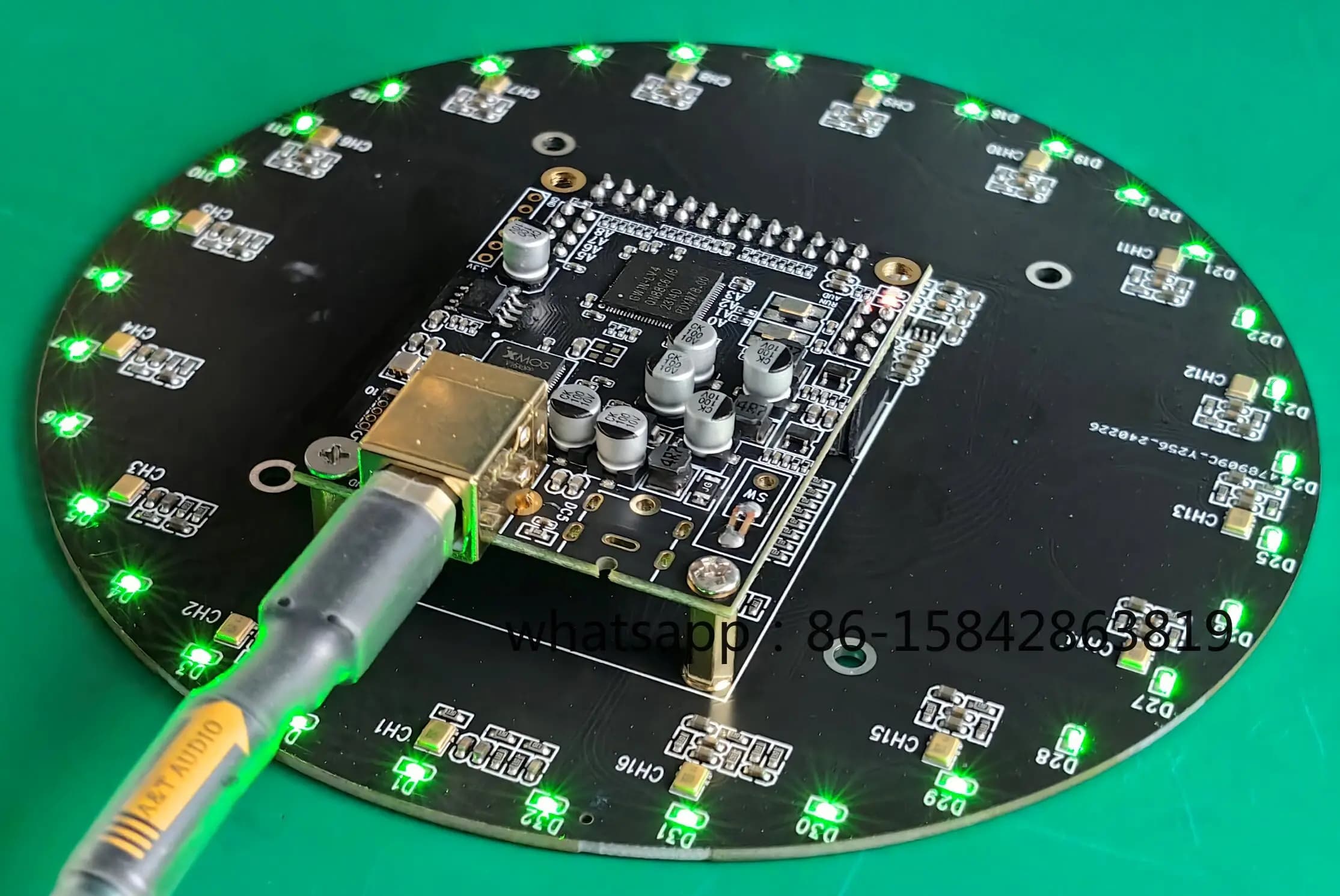 USB sound card, ring 16 channels, microphone array 32 LED orientation indication, pre-shoot consultation