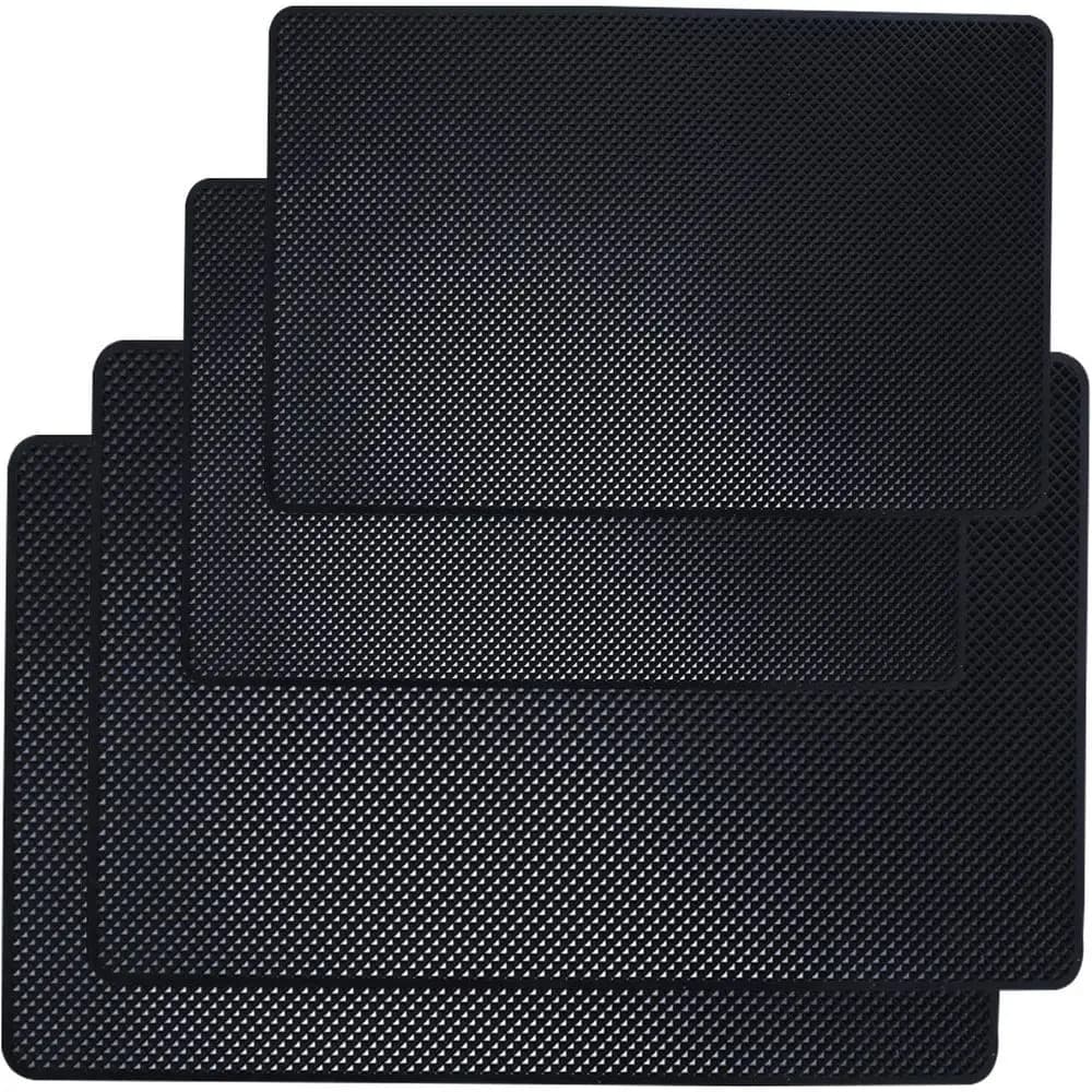 Set di 4 tappetini antiscivolo per cruscotto auto, 10,5 x 5,7 e 8 x 5,1, cuscinetti in gel antiscivolo per occhiali da sole, chiavi, monete