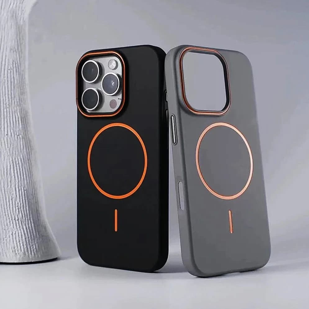 Nuovo Arrivo 2026: Cover Protettiva Magnetica Sottile a Contrasto Colore, Opaca e Delicata sulla Pelle per iPhone 16 15 Pro Max