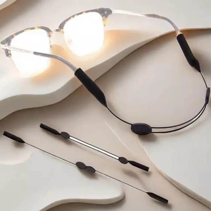 Set di 5 Cordini Regolabili Antiscivolo per Occhiali, Laccetto Universale per Occhiali da Vista e da Sole, Unisex