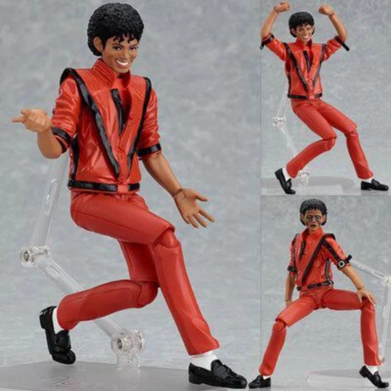 14cm Michael Jackson White Clothes Moon Walk 096 Mj Thriller Pvc Action Figures Model Desktop Decoration Toys Surprise Gift