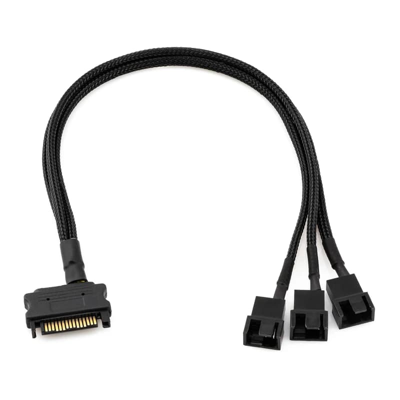 Adattatore ventola SATA a 3 pin / 4 pin Adattatore cavo di alimentazione prolunga splitter ventola da 15 pin SATA a 12 V per PC