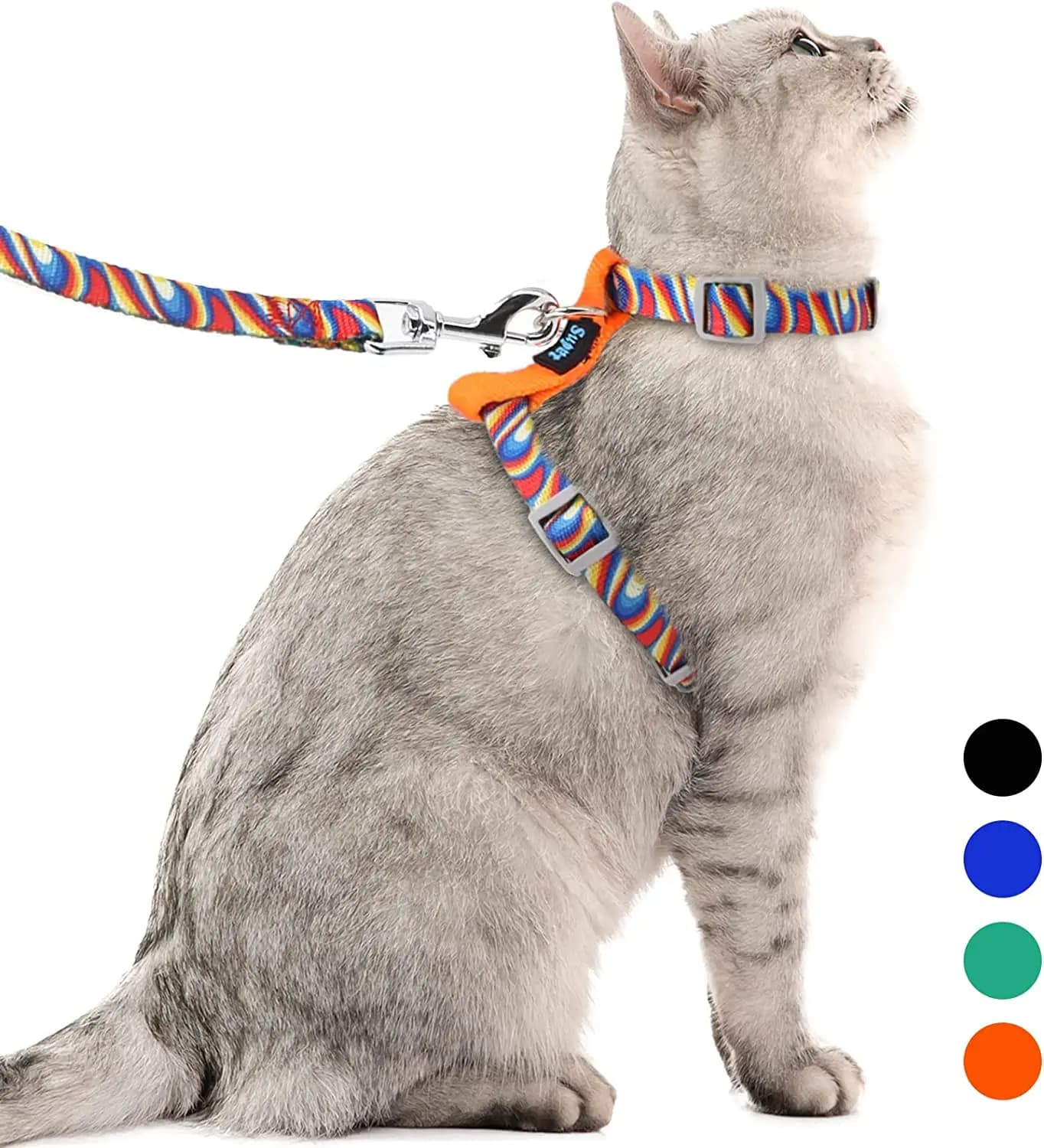 Leather cat ride for pets, walking training, cat leash, running leash, dog belt, 1.5 m long