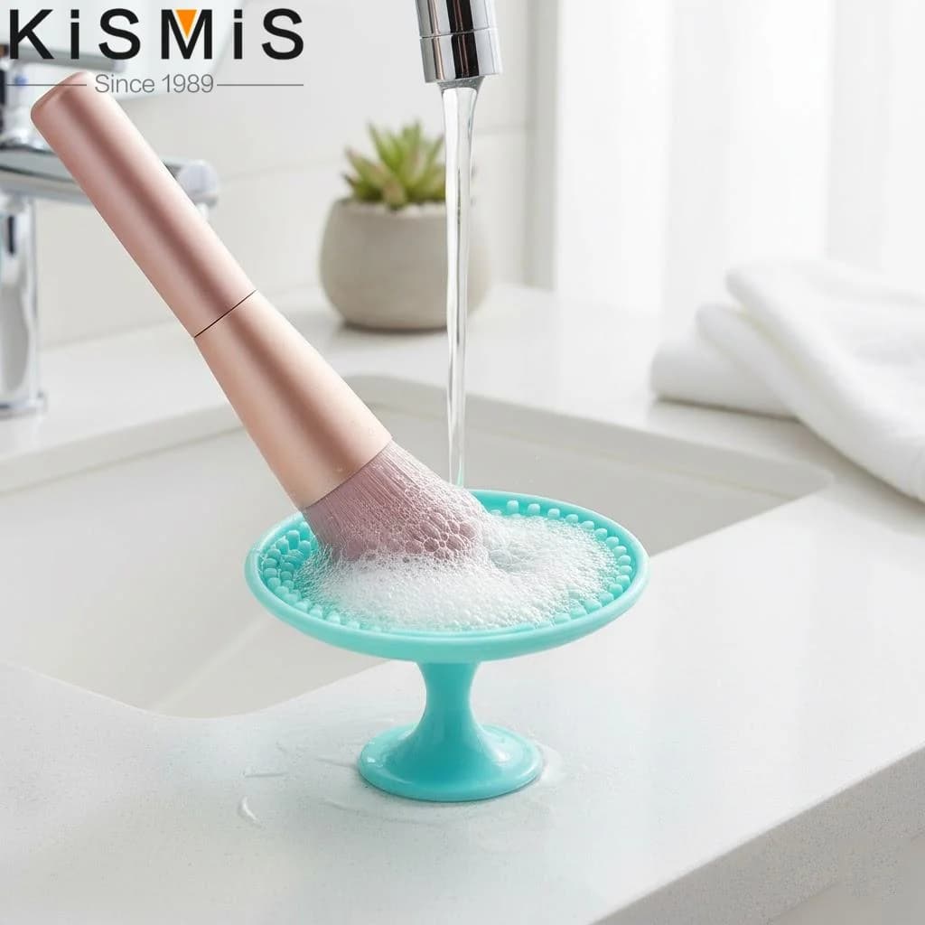 Pad detergente in silicone per pennelli da trucco con ventosa, strumento di bellezza versatile per una pulizia profonda