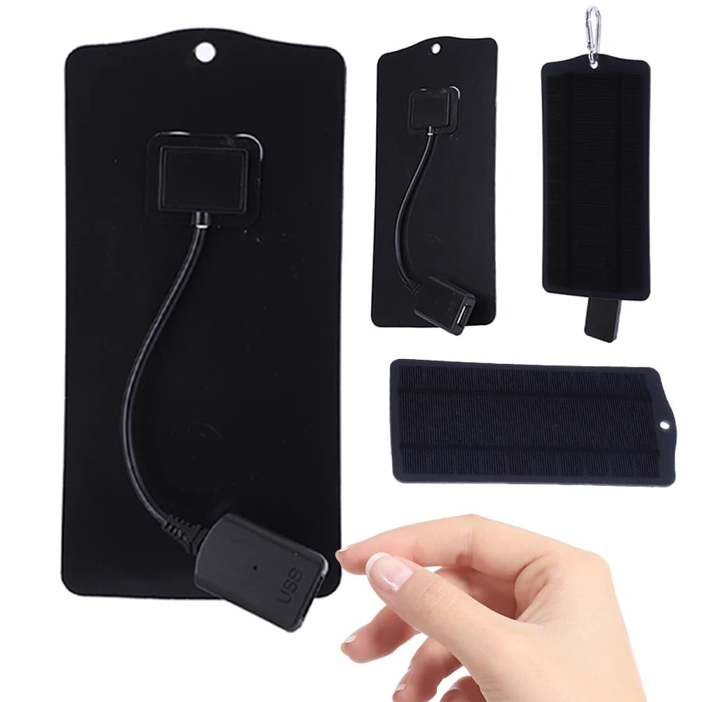 Pannello Solare 2.5W 5V Celle Fotovoltaiche Impermeabili Caricabatterie Portatile Solare per Luce Solare per Batterie 3.7-5V