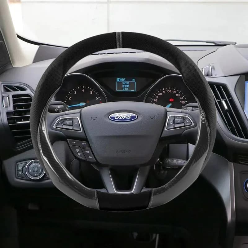 38CM Anti-slip Leather Cover for Ford Kuga ST MK2 MK3 2013-2025 2014 2015 2016 2017 2018 2020 2021 2022