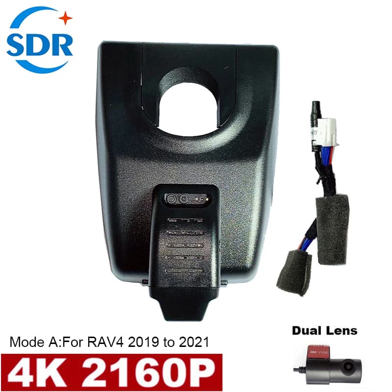 4K Plug and play WIfi Car DVR per Toyota RAV4 XA40 XA50 2019 2020 2021 2022 4K Dual Lens Camera con GPS Track & APP Control