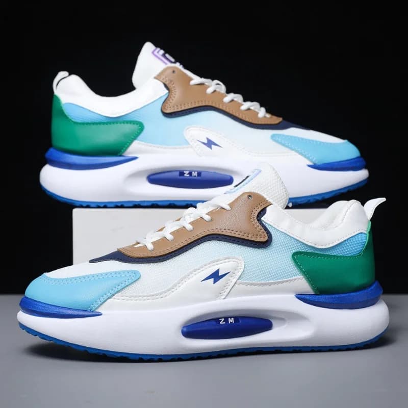 Scarpe da corsa da tennis da uomo di tendenza Scarpe da allenamento con piattaforma traspirante Scarpe sportive da ginnastica comode e versatili quotidiane