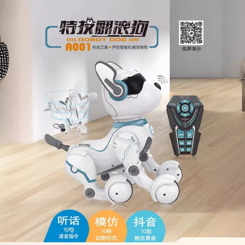 Cane robot intelligente telecomandato programmabile LEIDY simulazione cane camminante giocattolo elettrico per bambini cane giocattolo a comando vocale