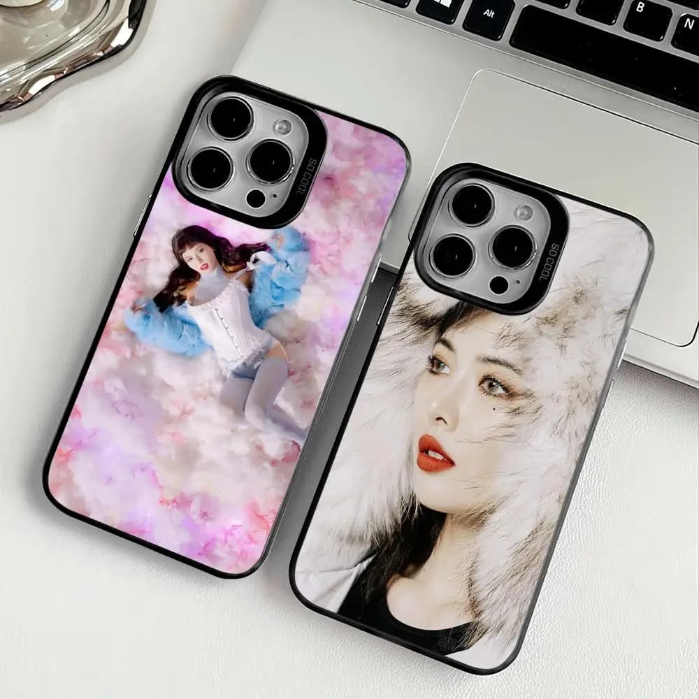 Hyuna Phone Case for IPhone 17 16 15 14 13 12 11 Pro Max Air Multicolor Matte Laser Metallic Aurora Funda