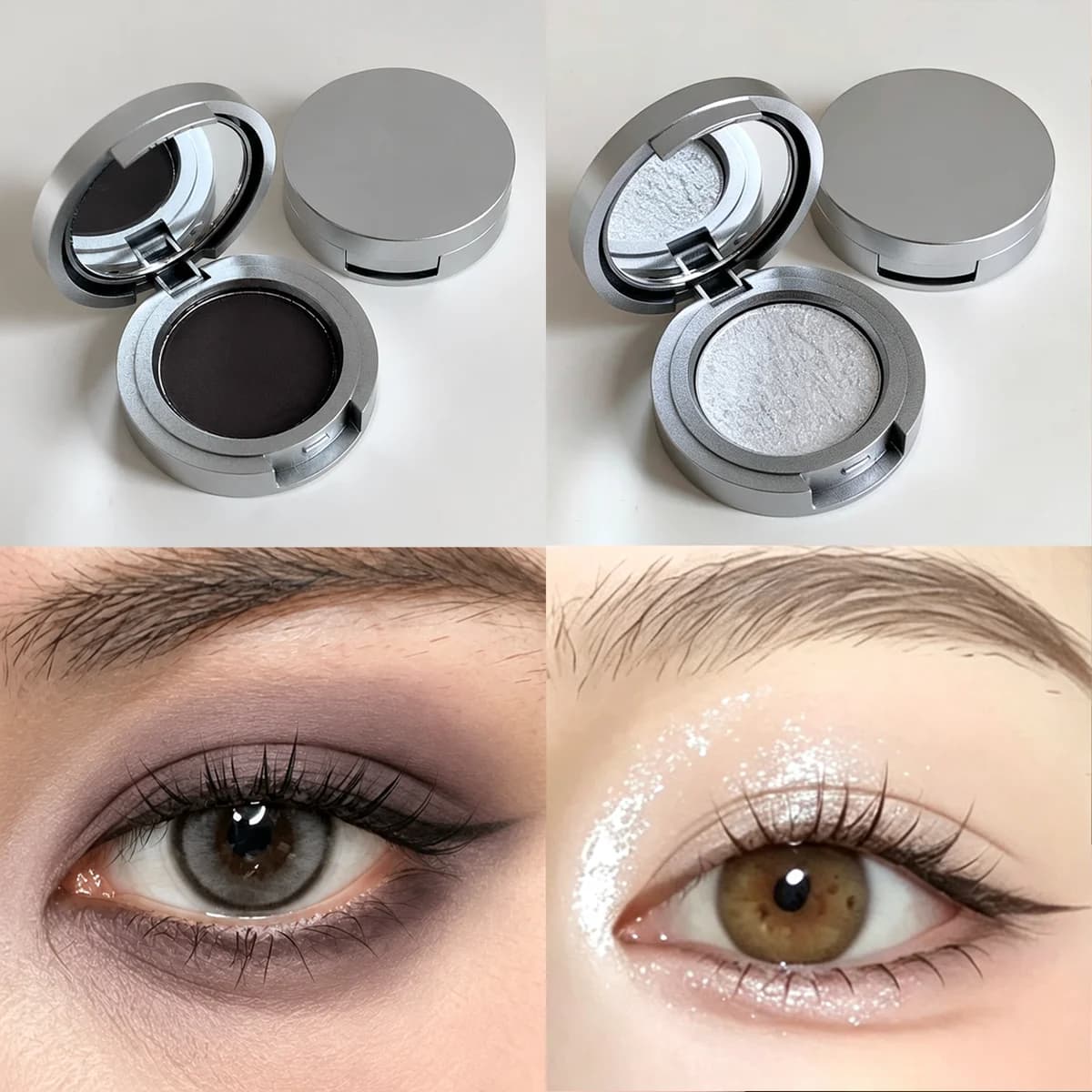 Glitter Eyeshadow, Shimmer Diamond Sparkle Eye Shadow, High Pigment Long Lasting Makeup, Metallic Highlighter for Eyes & Face