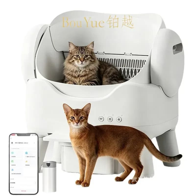 for Automatic Cat Litter Box Open Smart Oversized Splash Proof Electric Deodorant Cat Toilet Pet Supplies