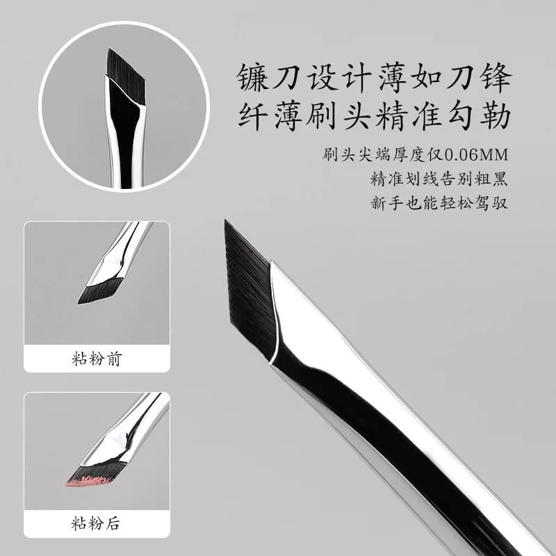 Pennello per eyeliner con lama piatta obliqua, sopracciglio angolare, palpebra obliqua, strumenti per pennelli per trucco, bellezza e salute