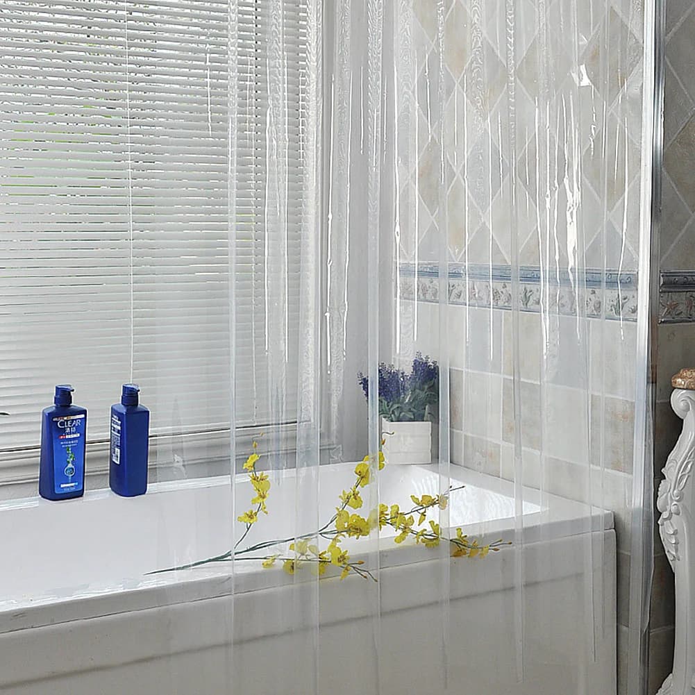 Fodera per tenda da doccia con magneti pesanti Fodera per doccia in PEVA 12 ganci Tenda da doccia impermeabile 180x180/200 cm per bagno
