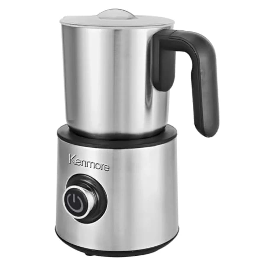 Montalatte Elettrico Kenmore e Schiumatore per Caffè, Latte, Cappuccino, Schiuma Calda o Fredda, Riscaldatore Portatile per Latte