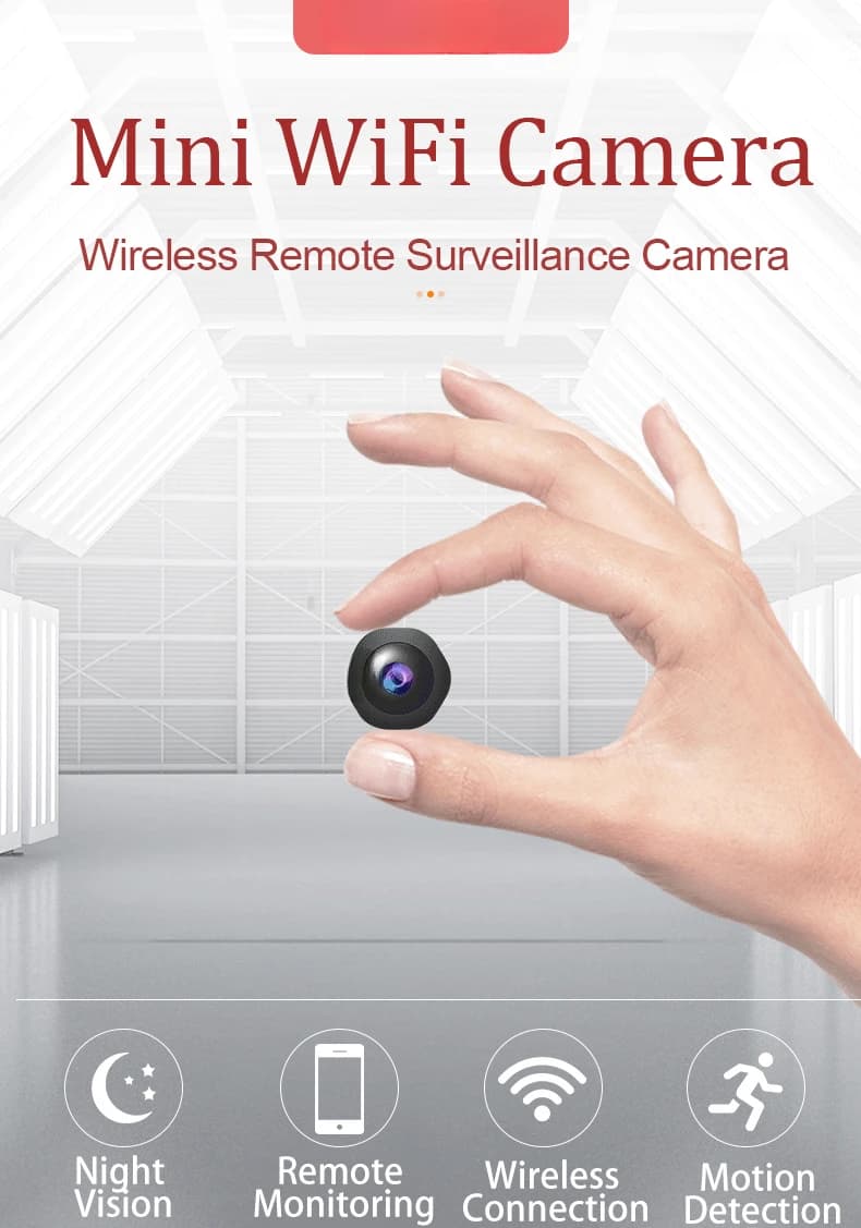 4k Mini IP Camera HD 1080P Covert Small Nanny Cam Video Voice Recorder Indoor Portable Security CCTV Camera for Home and Office