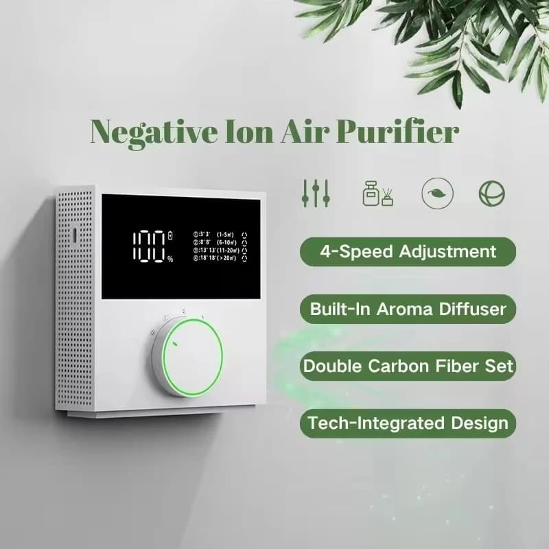 Purificatore d'Aria Portatile da Parete Xiaomi, Deodorante Ionico, Rimozione di Aldeidi e Odori di Fumo per Casa, Bagno e Camera da Letto