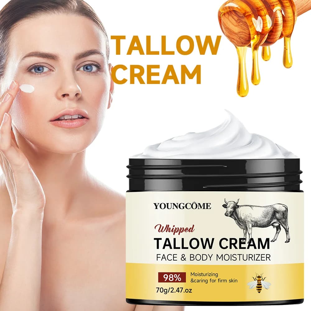 Beef paste Tallow Moisturizing cream Deep honey balm Smoothing wrinkle removal Grass Fed Tallow Wild Honey Face Body Cream Skin