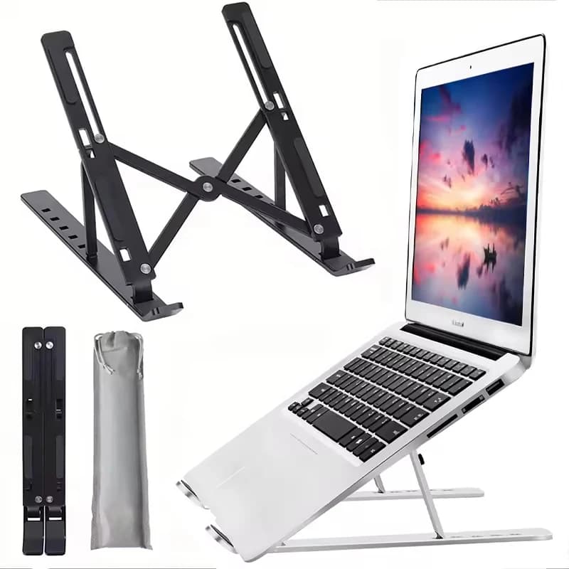 Non-Slip Lifting Riser Laptop Stand For Macbook Notebook Computer Desk Notebook Support Base Travel Office Computer Accessories
