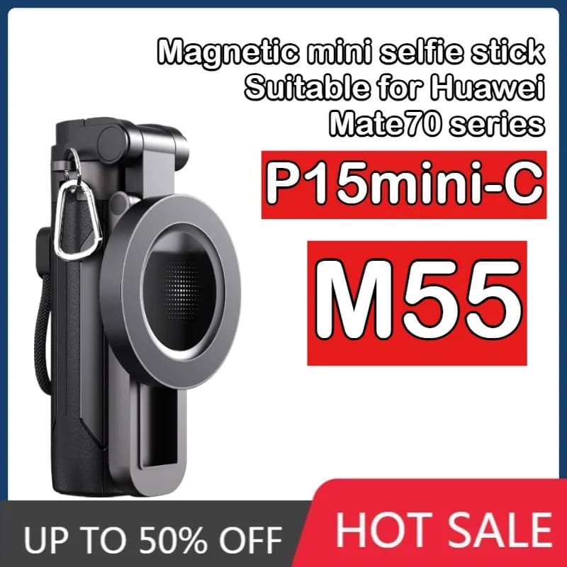 M55 con telecomando, treppiede per telefono espandibile, magnetico P15mini-C, selfie stick magnetico compatibile con treppiede per selfie stick