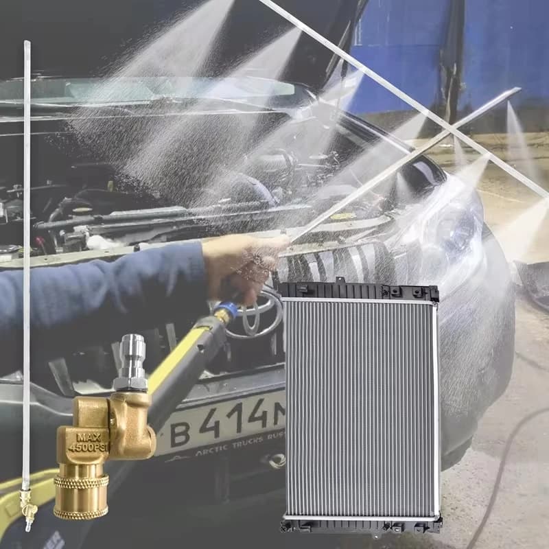Pulizia del serbatoio dell'acqua per auto Strumento per la pulizia del condensatore del radiatore senza rimozione Acqua e vapore a doppio uso con 1/4 per pistola per idropulitrice