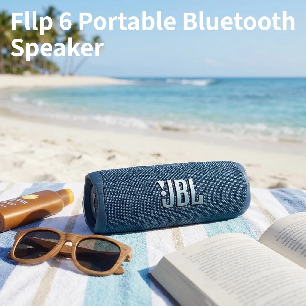 Altoparlante Bluetooth Portatile Fllp 6, Subwoofer Wireless con Bassi Profondi, Impermeabile IP67, Antipolvere, per Campeggio e Feste all'Aperto