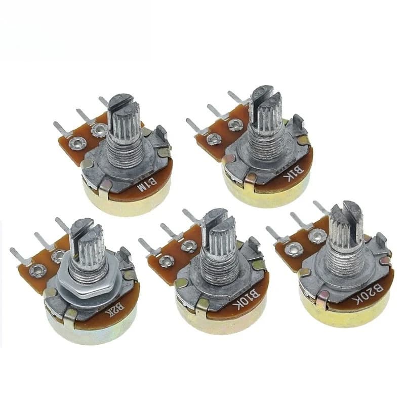 AG2 cappuccio bianco 100 set di resistenze potenziometro rotativo a cono lineare a 3 pin adatte per Arduino